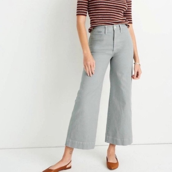 Madewell Emmett Wide-Leg Crop Pants - Picture 1 of 10